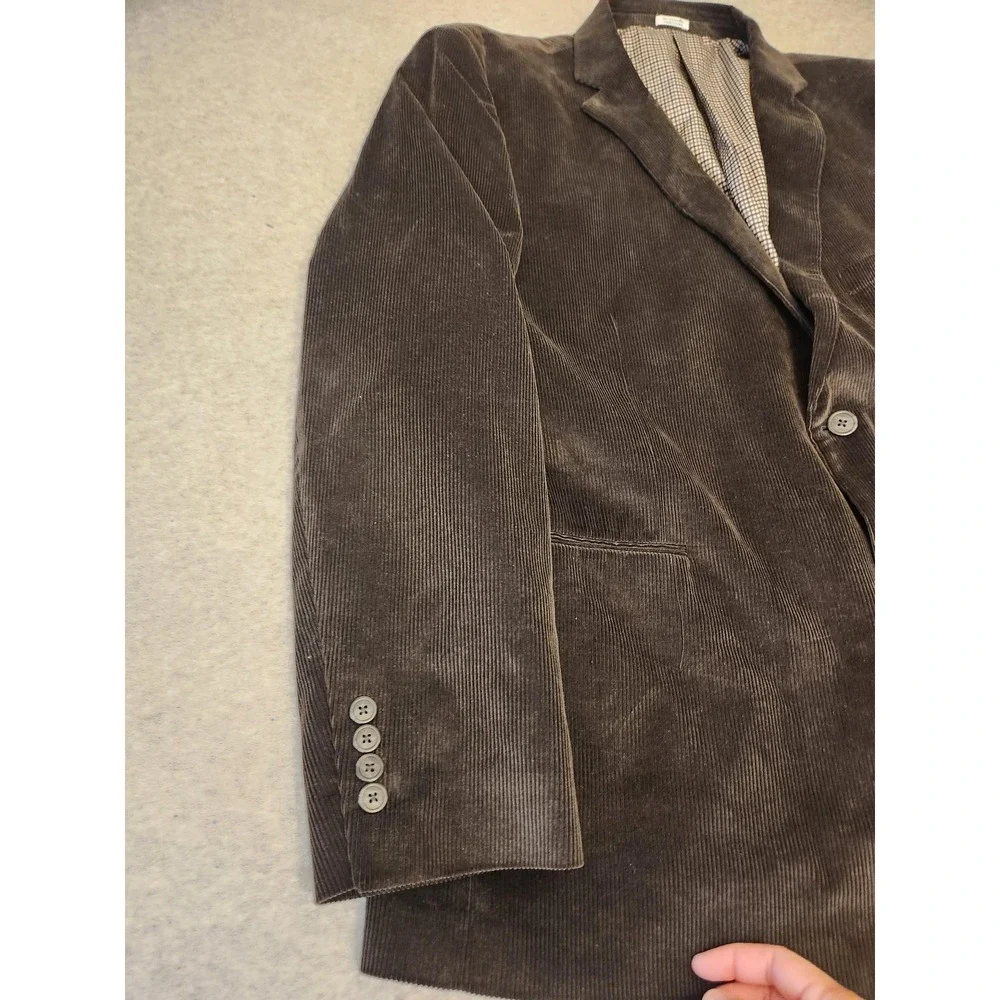 Saddlebred Blazer Mens 48R Brown Heritage Corduroy‎ Two Button Sport Coat Lined